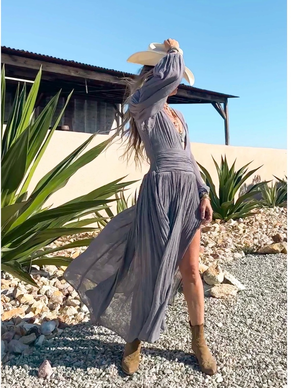Jen’s Pirate Booty Lapis Maxi Dress Storm